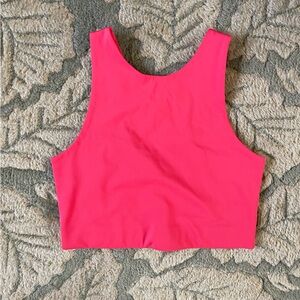 Girlfriend Collective Dylan Longline Racerback Sports Bra in Geranium